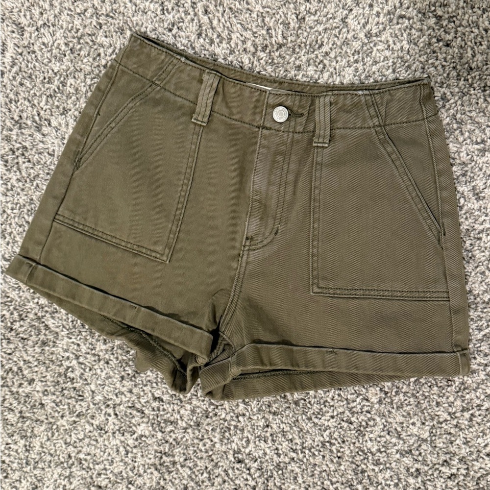 PacSun High Waist Olive Shorts